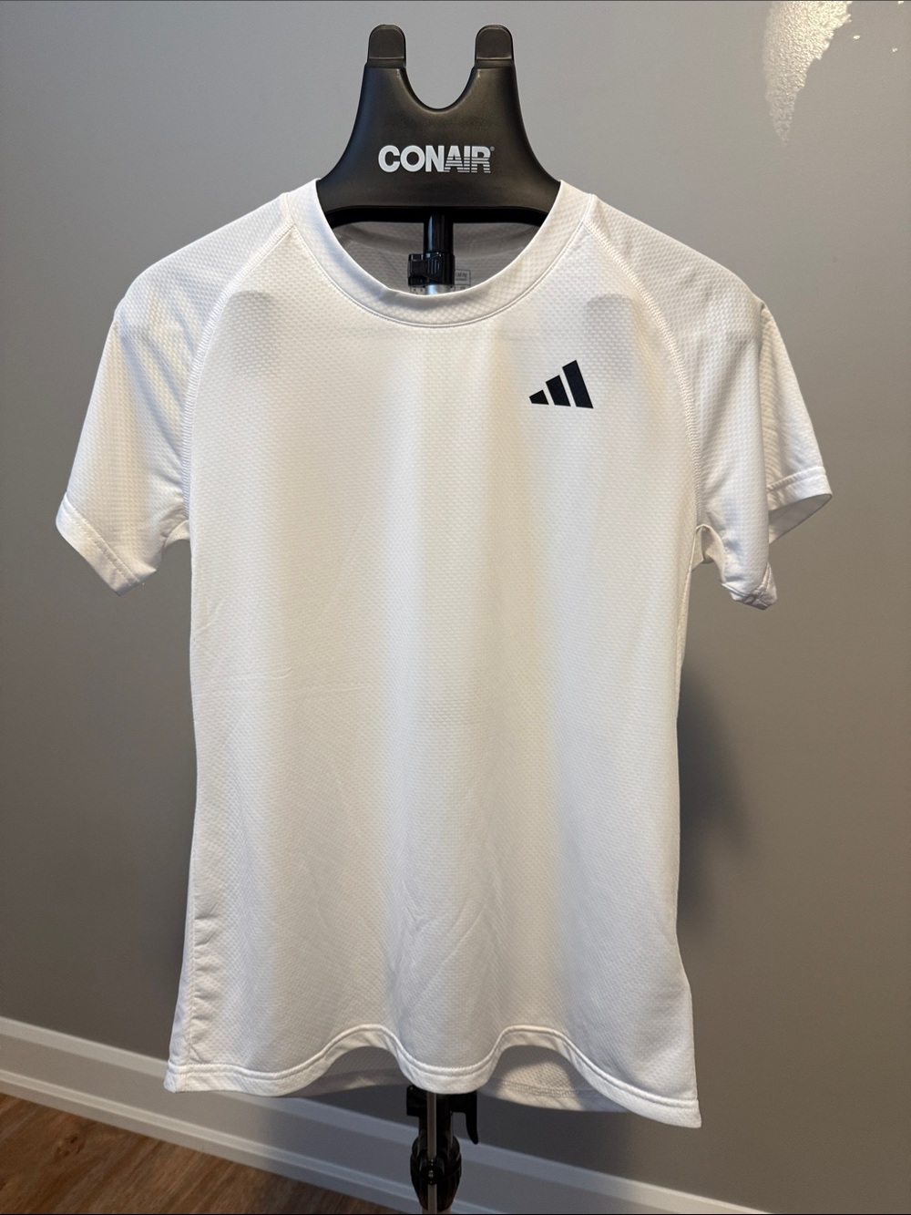 adidas White Athletic Tee with Black Logo (women)
